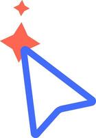Mouse arrow clicking on a star shaped button, adding to favorites, concept of rating, liking, preference, positive feedback, or adding to favorites vector
