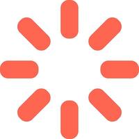 Circular buffering symbol featuring eight rounded shapes rotating, representing an ongoing operation or waiting process, commonly seen in digital interfaces and applications vector