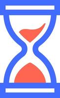 Hourglass measuring the passage of time, with sand flowing downward, representing countdowns, deadlines, transience, and the relentless movement of time through moments and intervals vector