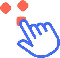 Index finger clicking a series of squares, symbolizing a multi stage operation, user interface interaction, or completion of tasks in a digital environment vector