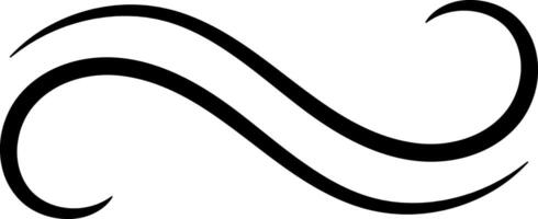 Two elegant black lines are swirling together, creating an infinity symbol against a clean white backdrop, representing limitless possibilities and continuity vector