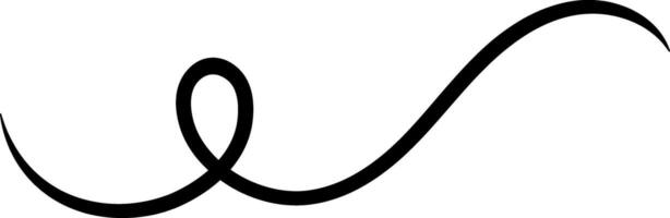 This elegant black swirl creates a beautiful and versatile decorative element, perfect for adding a touch of sophistication and style to various design projects vector