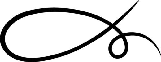 Continuous line forming an elegant flourish with a simple and minimal design, ideal for decorations and ornaments, creating a delicate and refined swirl vector