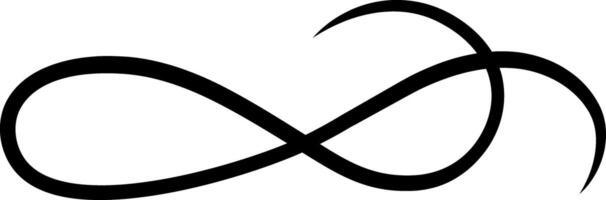 Hand drawn infinity symbol representing the concept of eternity, unlimited possibilities, and endless love, ideal for various design projects vector