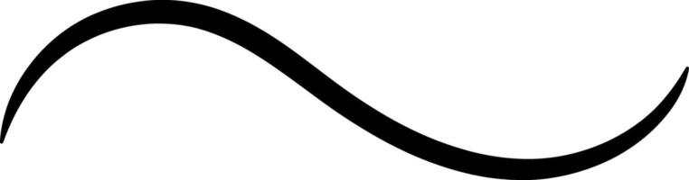 Smooth black curved line forming a stylized wave shape on a white background, ideal for simple and minimalist designs related to nature, music, or abstract concepts vector