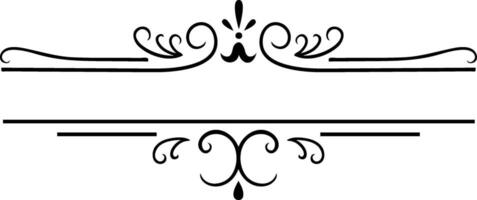Elegant vintage flourish creating a decorative frame for text with sophisticated swirls and lines. Perfect for adding a touch of classic charm to invitations. Announcements. Or other design projects vector