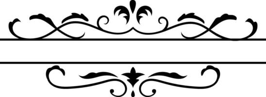 Classic decorative frame featuring symmetrical floral and vegetal motifs, creating two blank spaces for titles or texts, perfect for elegant designs and invitations vector