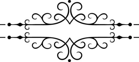 Elegant vintage decorative swirls create a stunning horizontal frame, ideal for enhancing certificates, diplomas, and invitations with a touch of classic charm and sophistication vector