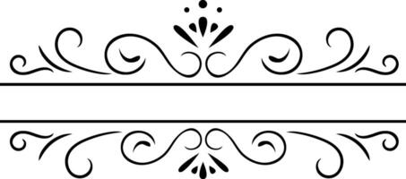 Elegant vintage decorative frame with floral and abstract motifs creating a refined blank space for text or design, ideal for wedding invitations or certificates vector