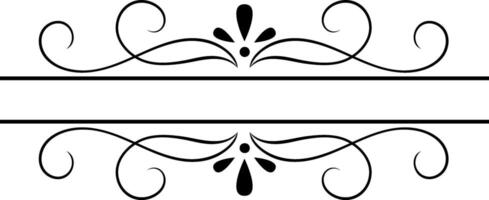 Elegant vintage decorative swirls and flourishes creating a horizontal double border with copy space suitable for wedding invitations, menus or other graphic design purposes vector