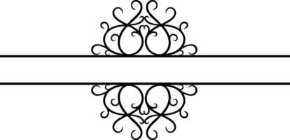 Elegant vintage decorative frame featuring swirls and curls, enhancing wedding invitations, greeting cards, certificates, and projects needing classic sophistication vector