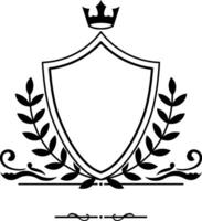 This sophisticated design evokes themes of nobility, honor, and heritage, making it suitable for logos, branding, and various design projects seeking a touch of timeless elegance vector
