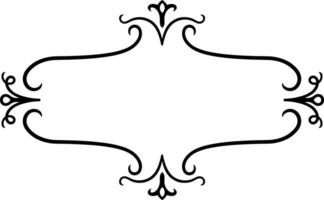 Elegant vintage horizontal frame with floral swirls creating a sophisticated design, perfect for invitations, menus, certificates, and other decorative purposes vector