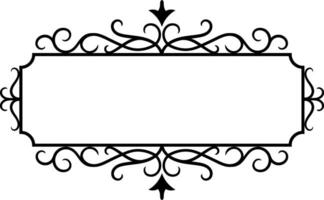 Elegant decorative vintage horizontal rectangular frame with swirls and flourishes is perfect for certificates, diplomas, wedding invitations or other official documents vector