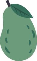 Ripe green avocado featuring a vibrant leaf, symbolizing a healthy diet and promoting overall wellbeing. Perfect for vegetarian and vegan recipes, enhancing a nutritious lifestyle vector