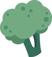 Broccoli floret with detailed texture and vibrant green color, isolated on a white background, offering a healthy and visually appealing representation of this nutritious vegetable vector