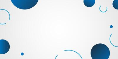Blue round shape gradient simple background vector