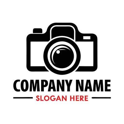 a camera logo design business on a white background