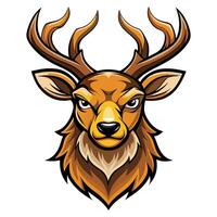Dynamic Deer Head Mascot for Eye-Catching Graphics vector