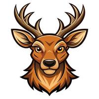 Strong Deer Head Mascot for Dynamic and Powerful Designs vector