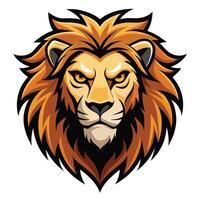 Angry Lion Head Mascot for Dynamic and Strong Visuals vector