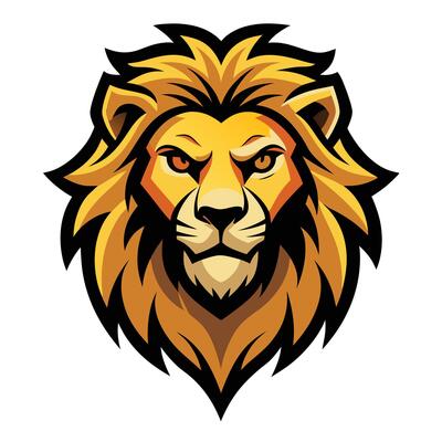 Legendary Lion Head Mascot for Strength and Authority