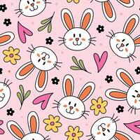 Easter Bunny Pattern Spring Easter Background Cute Bunny vector