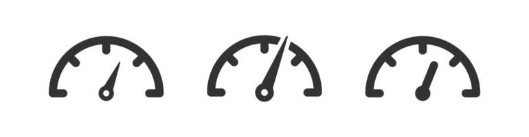 Speedometer icon. Gauge meter. Speed indicator. vector