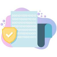 data encryption, cyber security technology illustration vector