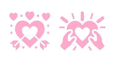 Unique and creative love icon with pink color to add to the romantic image vector