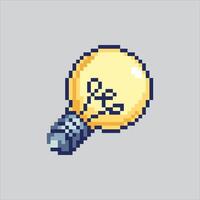 Pixel art illustration Light Bulb. Pixelated Bulb Lamp. Light Bulb Lamp Light Icon pixelated for the pixel art game and icon for website and game. old school retro. vector