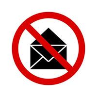 Warning do not e mail or message sign and symbol graphic design vector