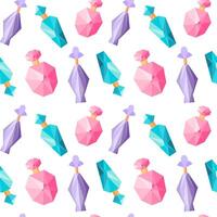 Seamless pattern with perfume bottles, repeating background with fragrance, repeated ornament, flat style vector