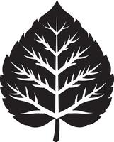 Minimalist black icon of a fern leaf in format vector