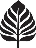 Minimalist black icon of a Zanzibar Gem leaf in format vector