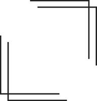 Simple frame border line page isolated on transparent background vector