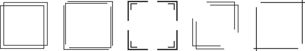 Set of frame border line page vintage simple. Decorative vintage frames isolated on white background vector