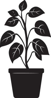 Pothos icon in black style