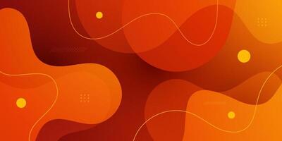 Abstract wave fluid orange background. Wave pattern colorful background. vector