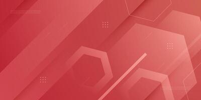 Abstract colorful red hexagon background. Simple geometric pattern design. vector