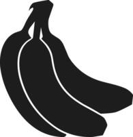 Minimalist Banana Bunch Silhouette vector