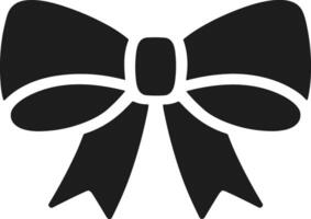 Elegant Ribbon Bow Silhouette for Decorative Projects vector