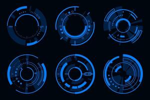 Futuristic frame HUD technology cyberpunk design element. vector