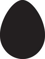 Easter egg silhouette in black style vector