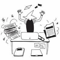Clean Woman with a clean desk and a cluttered desk symbolizing organizational dos and donts with ample space for text concept as A woman with a clean desk and a cluttered desk represent vector