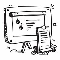 Clean Whiteboard and flip chart icon with blank area for personalized messages concept as A customizable whiteboard and flip chart icon featuring a blank area for adding personalized mes vector