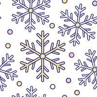 Clean Whimsical snowflake seamless tile pattern with playful shapes and bright accents concept as Playful snowflake shapes with bright accents create a whimsical seamless tile pattern pe vector