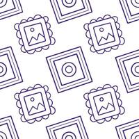 Clean Whimsical frame seamless tile pattern with playful designs and charming elements concept as Playful whimsical frames form seamless tile patterns with charming elements adding fun a vector