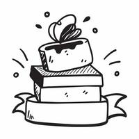 Clean Wedding cake and topper icon with copy space for menus concept as A modern wedding cake and topper icon design with generous copy space perfect for enhancing wedding menus dessert vector