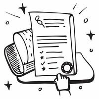 Clean Warranty icon and a checklist symbolizing inspection and warranty with ample space for text concept as A warranty icon and a checklist representing inspection and warranty with ro vector